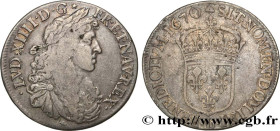 LOUIS XIV "THE SUN KING"
Type : Demi-écu, portrait apollinien 
Date : 1670 
Mint name / Town : Lyon 
Quantity minted : 27602 
Metal : silver 
Millesim...