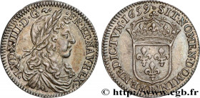 LOUIS XIV "THE SUN KING"
Type : Douzième d'écu, portrait apollinien 
Date : 1659 
Mint name / Town : Rouen 
Quantity minted : 83026 
Metal : silver 
M...