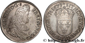 LOUIS XIV "THE SUN KING"
Type : Écu, portrait à la cravate courte 
Date : 1673 
Mint name / Town : Rennes 
Quantity minted : 579893 
Metal : silver 
M...