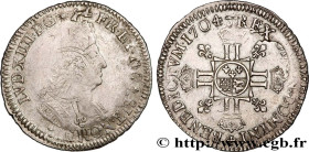 LOUIS XIV "THE SUN KING"
Type : Demi-écu de Béarn aux huit L, 2e type 
Date : 1704 
Mint name / Town : Pau 
Metal : silver 
Millesimal fineness : 917 ...