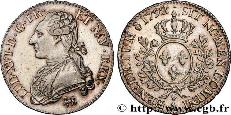 LOUIS XVI
Type : Demi-écu aux branches d'olivier 
Date : 1792 
Mint name / Town ...