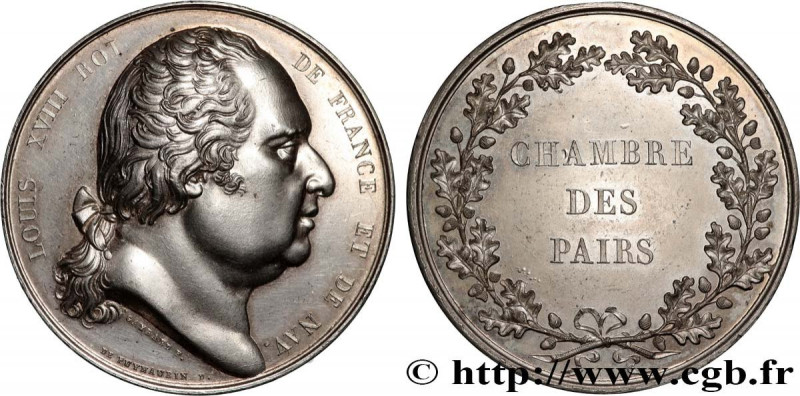 LOUIS XVIII
Type : Médaille, Chambre des Pairs 
Date : n.d. 
Metal : silver 
Dia...