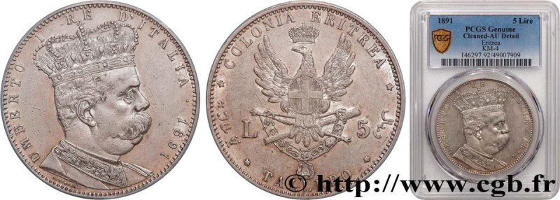 ERITREA - KINGDOM OF ITALY - UMBERTO I
Type : Tallero ou 5 Lire 
Date : 1891 
Mi...