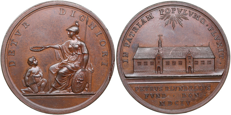 Great Britain Bronze Award Medal ND - Keats Prize of Blundell's School in Tivert...