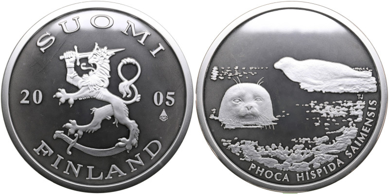 Finland Silver Medal 2005 - Phoca hispida saimensis
1004.70g. 100mm. Proof. Meda...