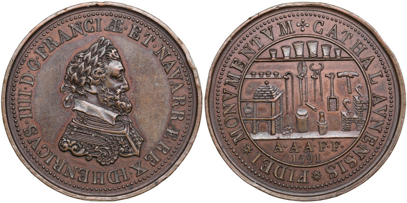 France Medal - Henry IV the coin workshops of Chalons-en-Champagne 1591
22.90g. ...