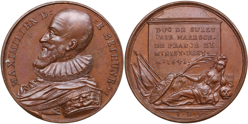 France Bronze Medal (1723-1724) - Famous Men of the Age of Louis XIV - Maximilie...