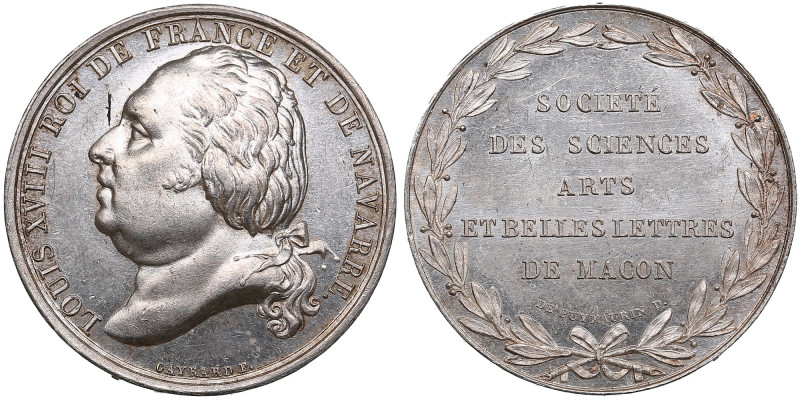 France Silver Medal ND - Society of Sciences, Arts, and Fine Letters of Mâcon - ...