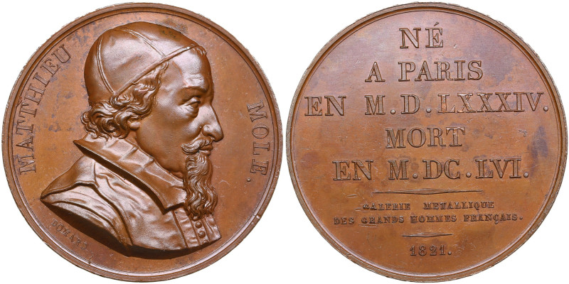 France Bronze Medal 1821 - Matthieu Molé (1584-1656)
41.04g. 41mm. UNC/UNC. From...