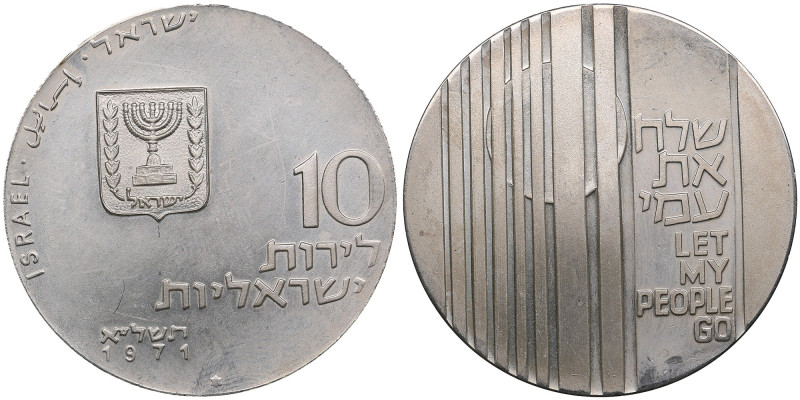 Israel 10 Lirot 1971 - Let my people go
26.08g. UNC/UNC. KM 59.1.