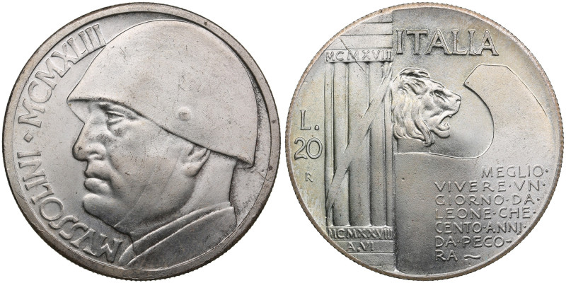 Italy 20 Lire ND (1943) - Fantasy coinage - Benito Mussolini
16.22g. UNC/UNC. X ...