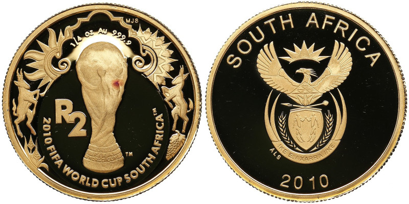 South Africa 2 Rand 2010 - FIFA World Cup
7.78g. Au 0.9999. PROOF. KM 547.