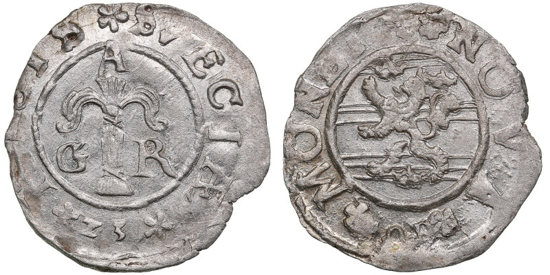 Sweden (Stockholm) 1 Öre 1623 - Gustav II Adolf (1613-1632)
1.25g. UNC/AU. Charm...