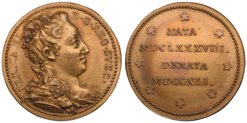 Sweden Born-Died Broze Medal ND (1787) - Ulrika Eleonora (1718-1741)
13.69g. 24m...