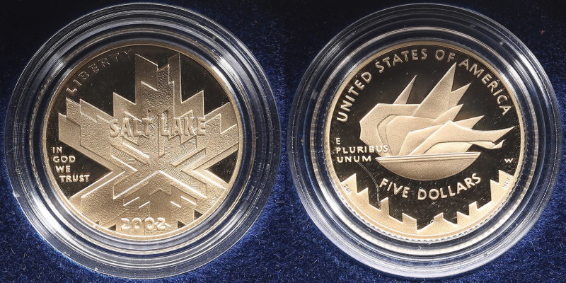 USA 5 Dollars 2002 - Winter Olympic Games held in Salt Lake City, Utah
8.359g. A...