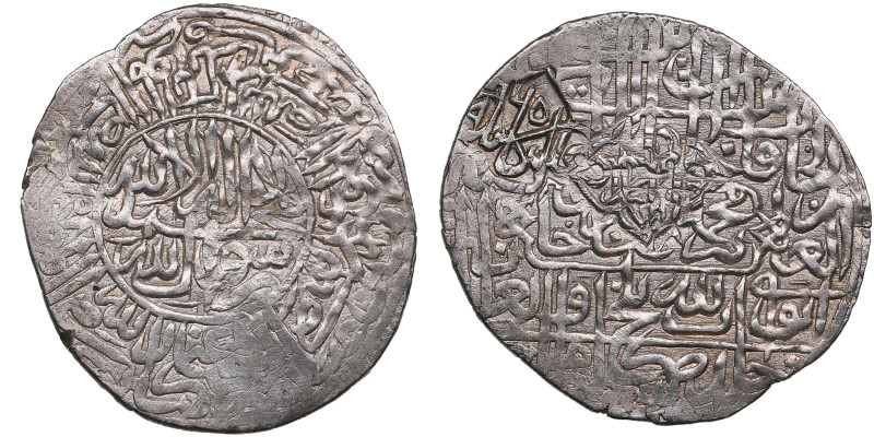 India, Mughal Empire (Kabul) AR countermarked Shahrukhi AH 965 (1557-58 AD) – Ja...