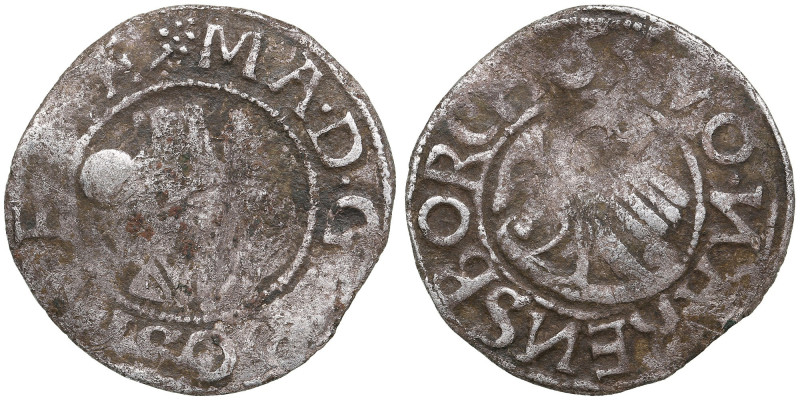 Arensburg (Denmark, Bishorpic of Ösel-Wiek) AR Ferding 1565 - Duke-Bishop Magnus...