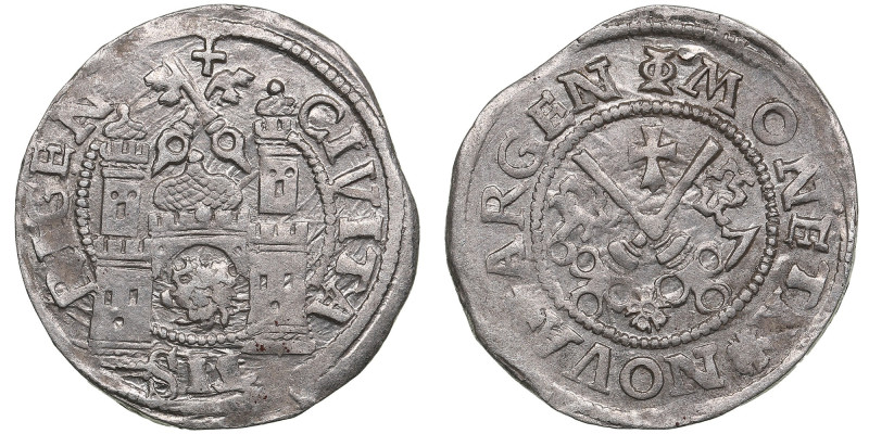 Riga Free City (Poland) Ferding 1567
2.69g. AU/AU. Beautiful lustrous exemplar. ...