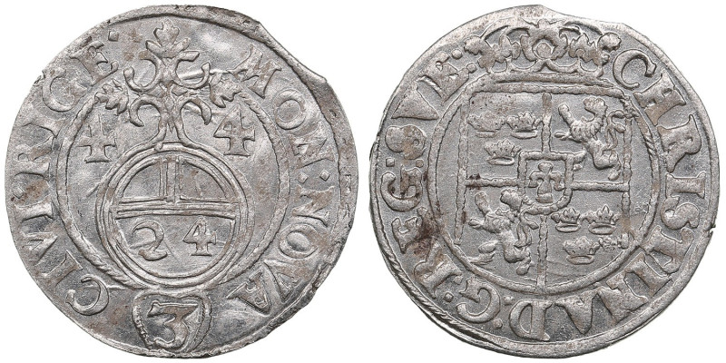 Riga (Sweden) 1/24 Taler 1644 - Kristina (1632-1654)
1.12g. UNC/UNC. Mint state ...