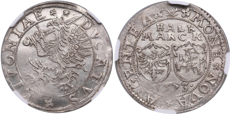 Dahlen (Poland) 1/2 Mark 1573 - Johann Chodkiewicz (1563-1578) - NGC MS 61
"Top ...