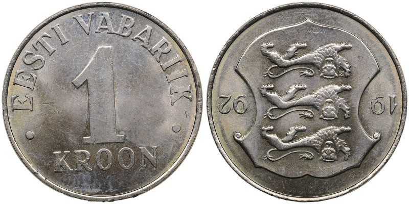 Estonia 1 Kroon 1992 - Rotated dies (180 degrees)
5.39g. UNC/UNC. An outstanding...