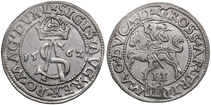 Lithuania, Vilnius (Poland) AR 3 Groszy (Trojak) 1562 - Sigismund II Augustus (1...