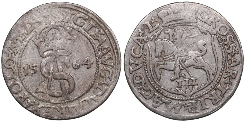 Lithuania, Vilnius (Poland) AR 3 Groszy (Trojak) 1564 - Sigismund II Augustus (1...