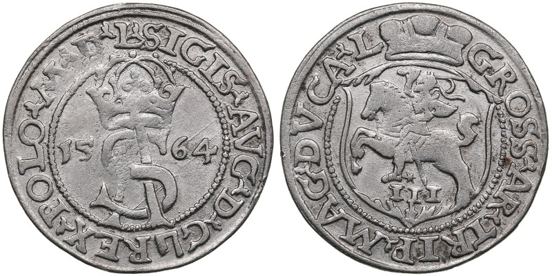 Lithuania, Vilnius (Poland) AR 3 Groszy (Trojak) 1564 - Sigismund II Augustus (1...