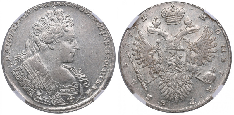 Russia Rouble 1732 - Anna Ioannovna (1730-1740) - NGC AU 58
Gorgeous luminous ex...