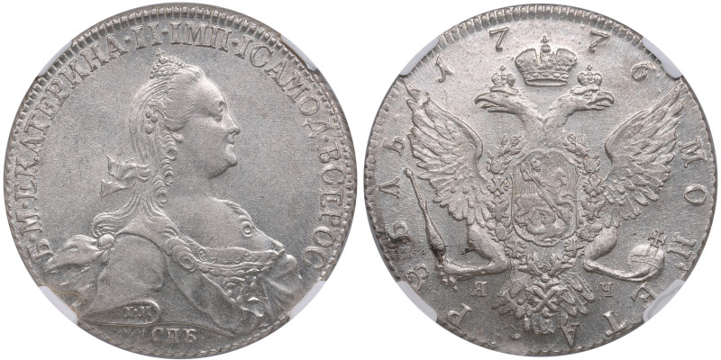 Russia Rouble 1776 СПБ-ЯЧ - Catherine II (1762-1796) - NGC AU 58
Fantastic lumin...