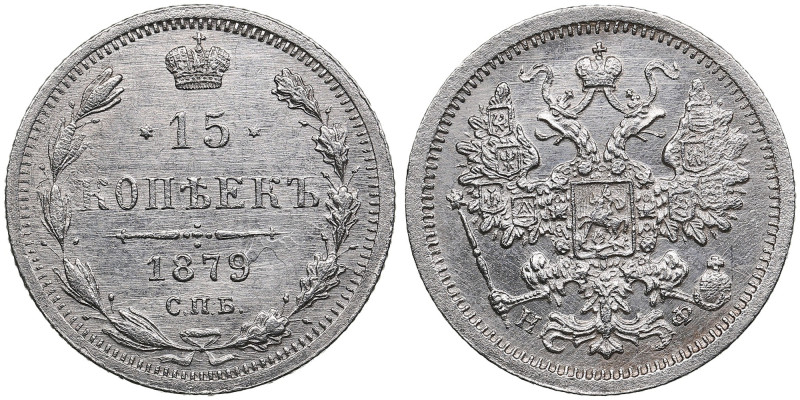 Russia 15 Kopecks 1879 СПБ-НФ - Alexander II (1855-1881)
2.68g. AU/UNC. An attra...