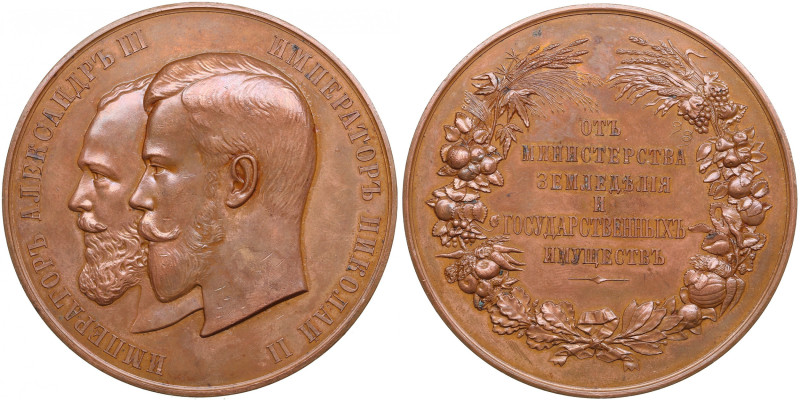 Russia Bronze Award Medal ND (1902-1905) - For Provincial Exhibitions of Rural P...