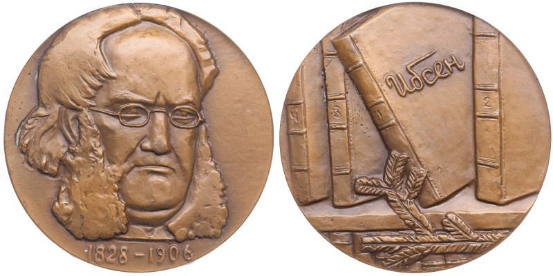 Russia (USSR) Bronze (Tombac) Medal 1982 ЛМД (L) - Playwright and poet Henrik Ib...