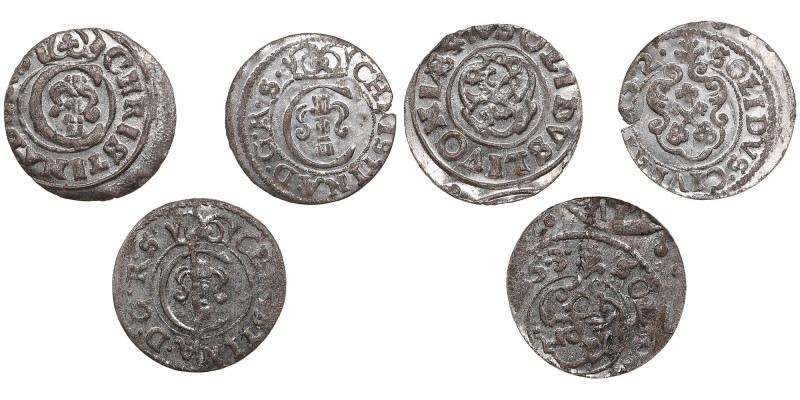 Riga, Livonia (Sweden) Solidus 1647, 1652, 1653 - Kristina (1632-1654) (3)
Vario...