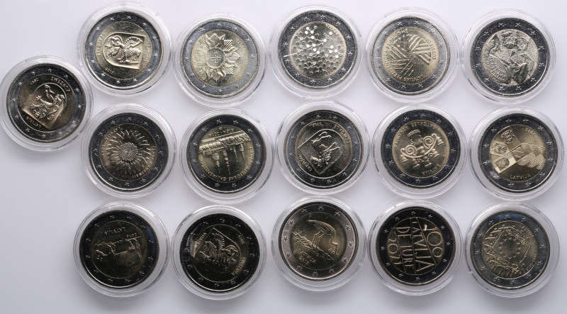 Latvia: Collection of 2€ coins spanning 2014-2023 (16)
Various condition mostly ...