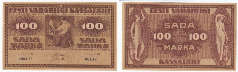 Estonia 100 Marka 1919
AU. Seeria III. Pick 48c.