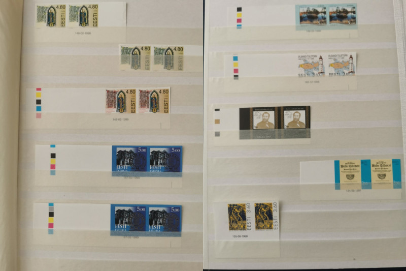 Estonian unperforated stamps collection in pairs
Rare. Almost all stamp pairs ha...