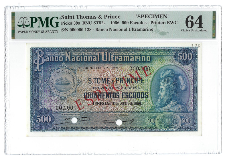 St. Thomas and Prince. Banknote 500 Escudos Banco Nacional Ultramarino, 18/04/19...