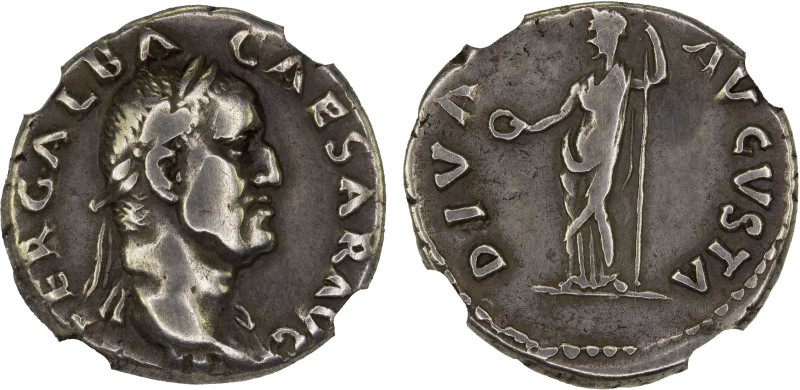 ROMAN EMPIRE: Galba, 68-69 AD, AR denarius (3.39g), Rome, RIC-189, laureate and ...