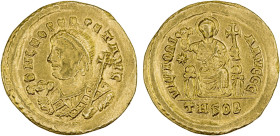 ROMAN EMPIRE: Leo I, 457-474 AD, AV solidus (4.35g), Thessalonica, ca. 462-466, S-21408, struck to commemorate either his second consulship in 462 or ...