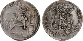 DENMARK: Early Cast Imitations, AR 2 krone (32.18g), "1675", as KM-351.1, as Dav-3634, as Hede-72, initials GK, early cast imitation of this type of C...