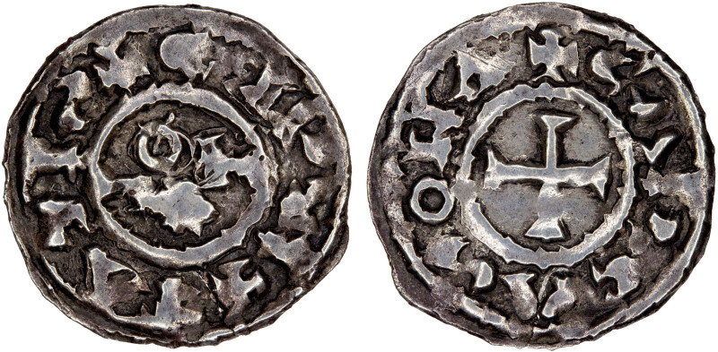 FRANCE: CARCASSONE: Anonymous, 10th/11th century, AR denier (1.50g), Duplessy Fe...