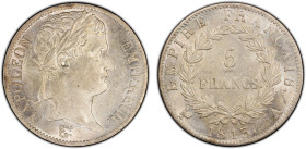 FRANCE: Napoleon I, Emperor, 1804-1814, AR 5 francs, 1813-A, KM-694.1, F-307, Gad-584, light surface hairlines, lustrous, PCGS UNC Details, ex Charles...