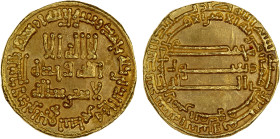 ABBASID: al-Rashid, 786-809, AV dinar (4.27g), NM (Madinat al-Salam), AH182, A-218.3, bold strike, AU.

Estimate: USD 350 - 450