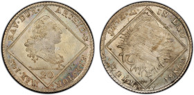 BAVARIA: Maximilian III Josef, 1745-1777, AR 20 kreuzer, 1772-A, KM-250, wonderful lustrous fields, PCGS graded MS63.

Estimate: USD 80 - 120