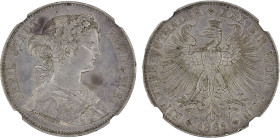 FRANKFURT AM MAIN: Free City, AR thaler (vereinsthaler), 1865, KM-370, small scratch on the obverse, NGC UNC Details.

Estimate: USD 100 - 200