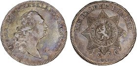 HESSE-CASSEL: Friedrich II, 1760-1785, AR 1/2 thaler, 1776, KM-515, initials BR, somewhat mottled tone, one-year type, VF-XF, ex Almer H. Orr III Coll...