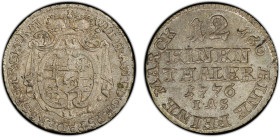 PADERBORN: Wilhelm Anton von Asseburg, bishop, 1763-1782, AR 1/12 thaler, 1776, KM-235.2, a lovely example in choice mint state condition (PCGS: 1/1),...