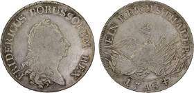 PRUSSIA: Friedrich II, 1740-1786, AR thaler, 1784-A, KM-332.1. Dav-2590. Cr-32c, VF, ex Almer H. Orr III Collection.

Estimate: USD 120 - 160