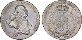 PRUSSIA: Friedrich Wilhelm II, 1786-1797, AR thaler, 1794, KM-361. Dav-2600. Cr-90c, small spot near eye, bold strike, two-year type (this date unlist...